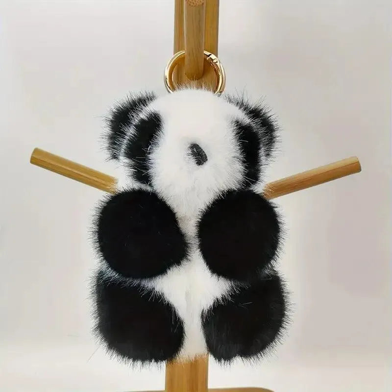 Cute Little Panda Plush Keychain - Bear Hugs