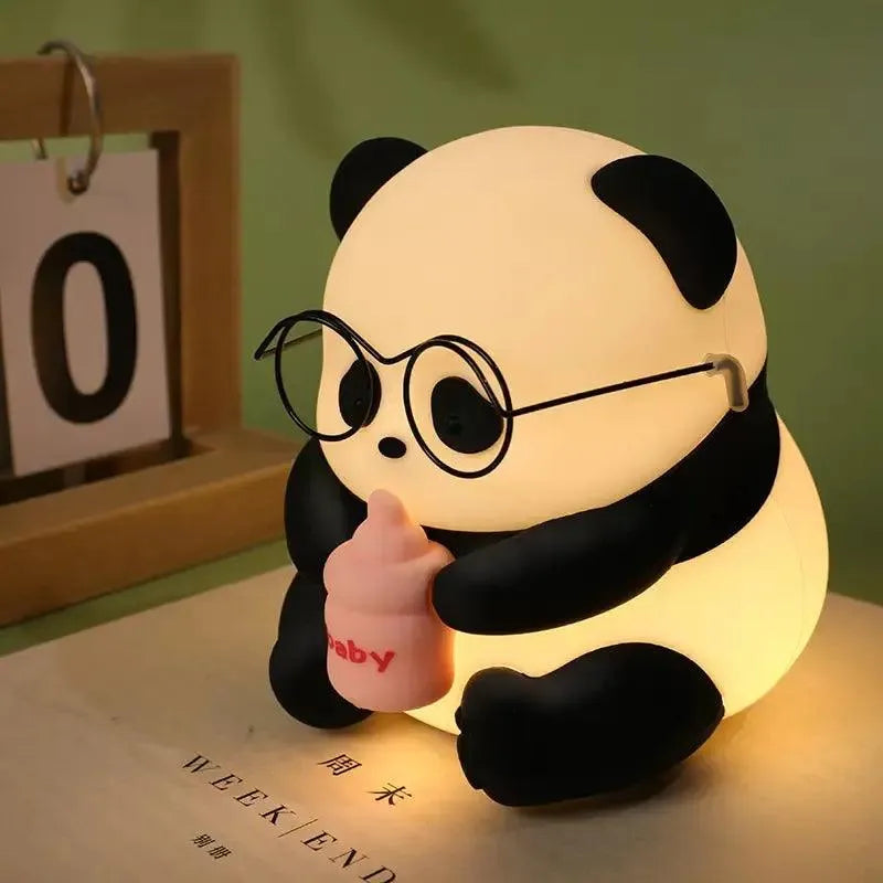 Cute Milk Bottle Panda Rechargeable Night Light - Bear Hugs