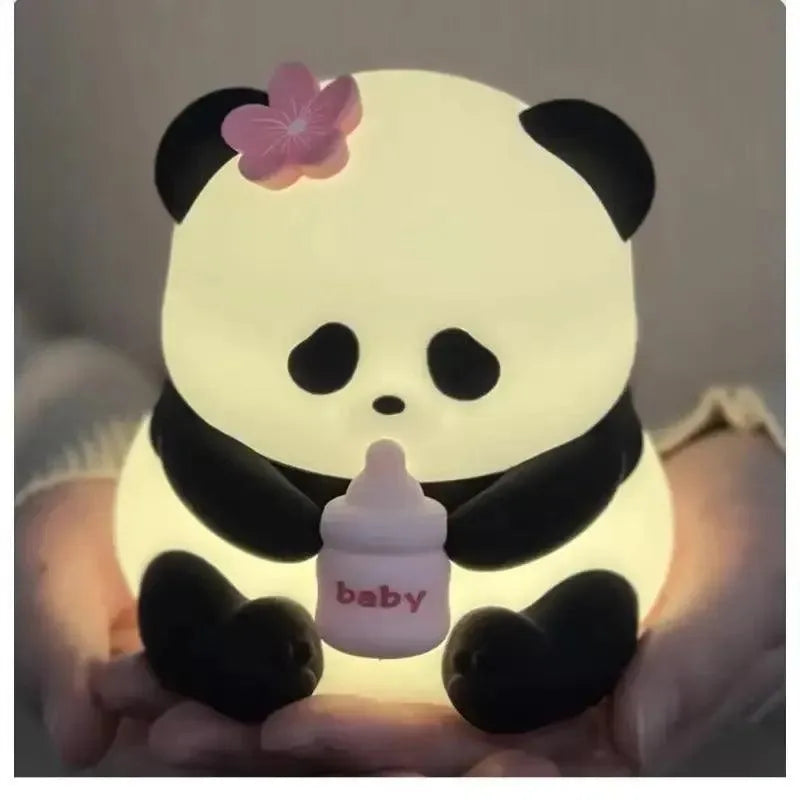 Cute Milk Bottle Panda Rechargeable Night Light - Bear Hugs