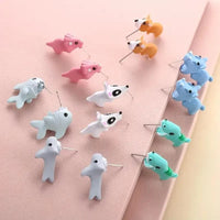 Cute Mini Animals Cartoon Clip Earring Set - Bear Hugs