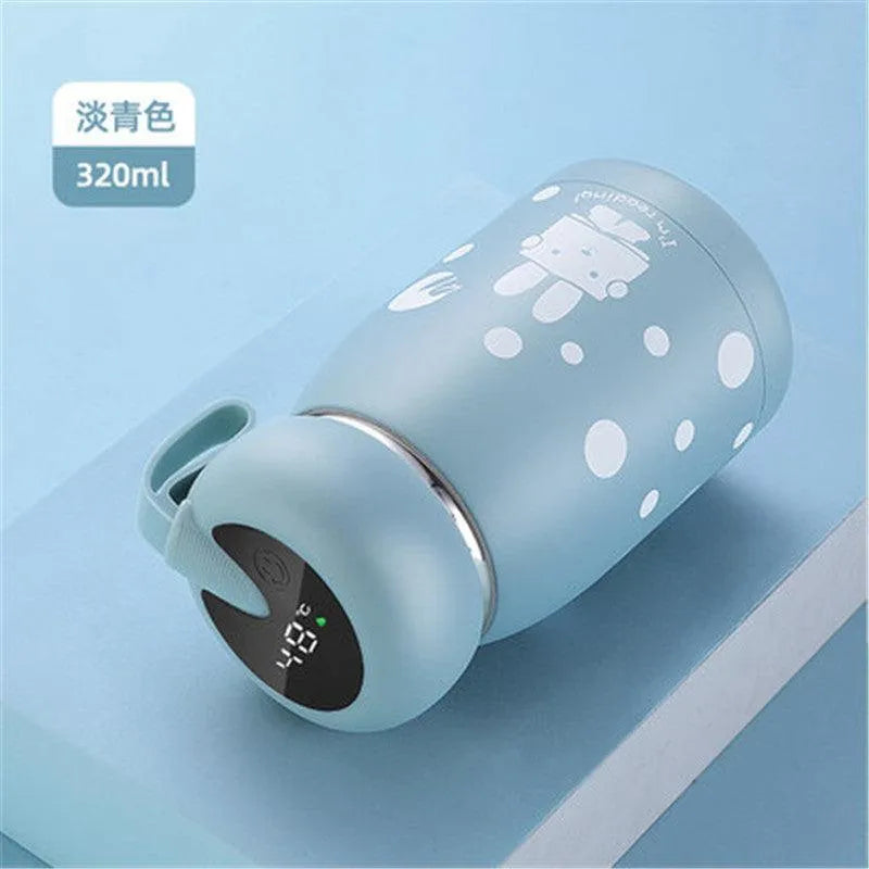 Cute Mini Temperature Display Bottle (320 ml) - Bear Hugs