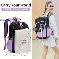 Cute Nylon Shoelace Teen Backpack - Bear Hugs