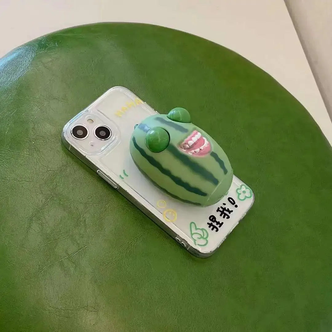 Cute Pop Out Eyes Watermelon Phone Case (For iPhones) - Bear Hugs