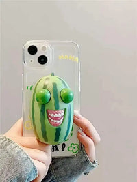 Cute Pop Out Eyes Watermelon Phone Case (For iPhones) - Bear Hugs