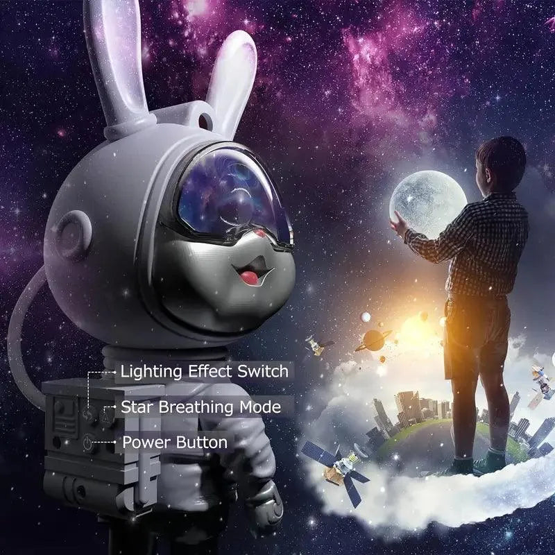 Cute Rabbit Galaxy Projector Night Lamp - Bear Hugs