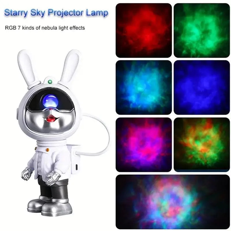 Cute Rabbit Galaxy Projector Night Lamp - Bear Hugs