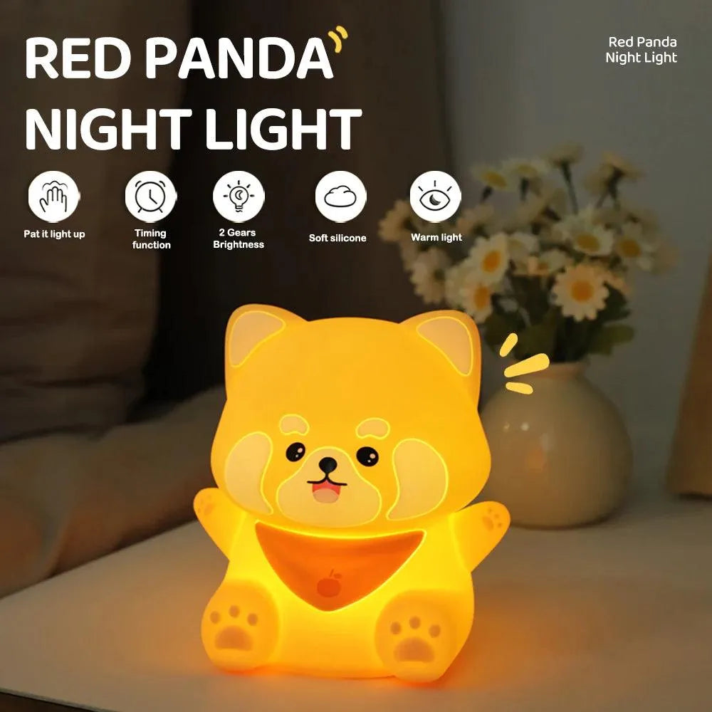 Cute Red Panda Night Lamp - Bear Hugs