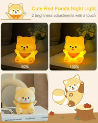 Cute Red Panda Night Lamp - Bear Hugs