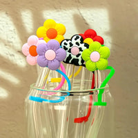 Cute Silicone Straw Covers Cap for Stanley Cup (4 Pcs) - Bear Hugs