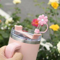 Cute Silicone Straw Covers Cap for Stanley Cup (4 Pcs) - Bear Hugs