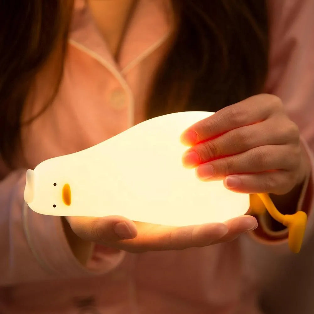 Cute Sleeping Silicon Duck Night Lamp - Bear Hugs