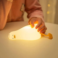 Cute Sleeping Silicon Duck Night Lamp - Bear Hugs