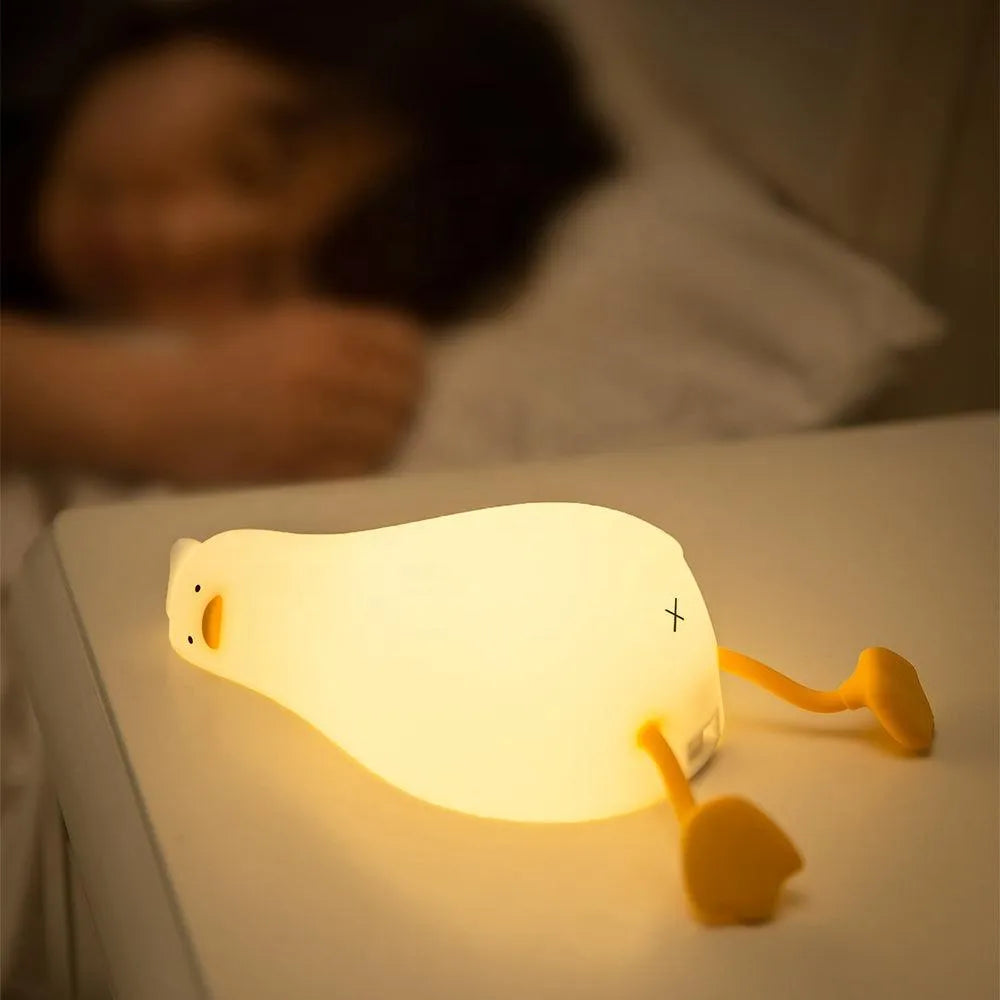 Cute Sleeping Silicon Duck Night Lamp - Bear Hugs