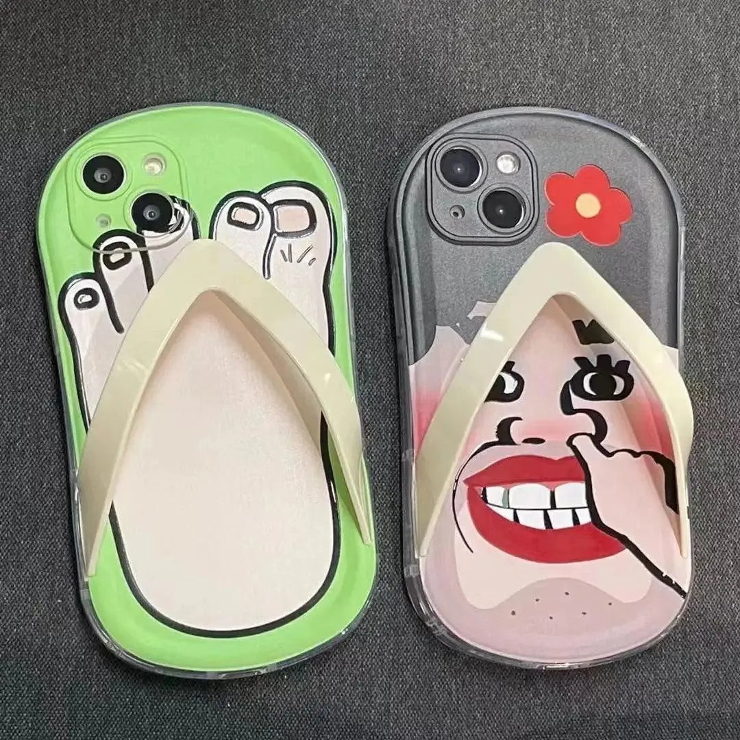 Cute Slippers Phone Case (For iPhones) - Bear Hugs