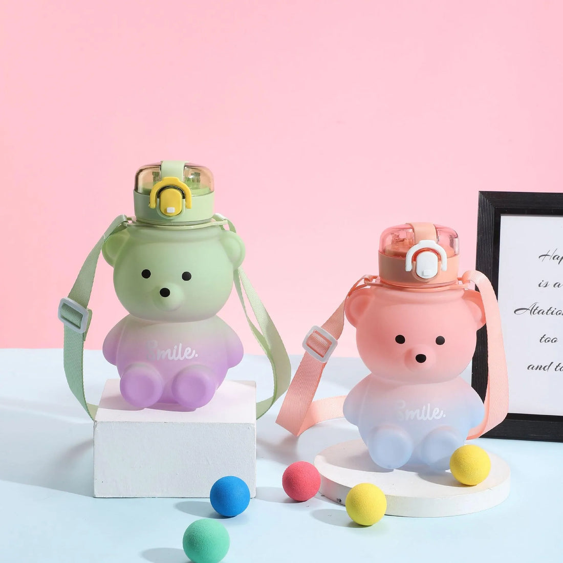 Cute Smile Bear Bottle (800 ml) - Bear Hugs