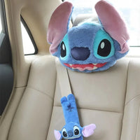 Cute Stitch Car Headrest and Seatbelt Protector - Bear Hugs