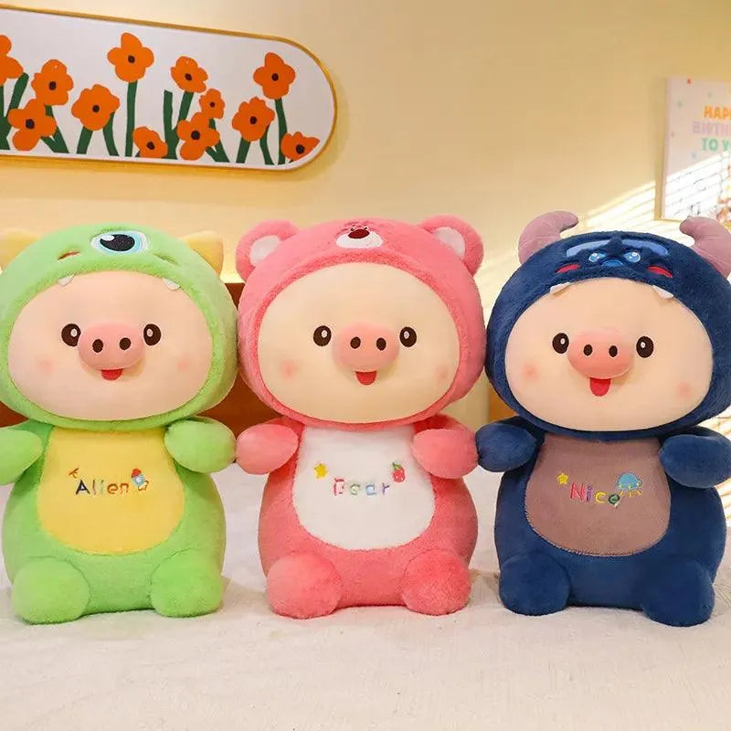 Cute Transformational Piggy Plushie - Bear Hugs