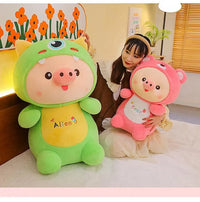 Cute Transformational Piggy Plushie - Bear Hugs