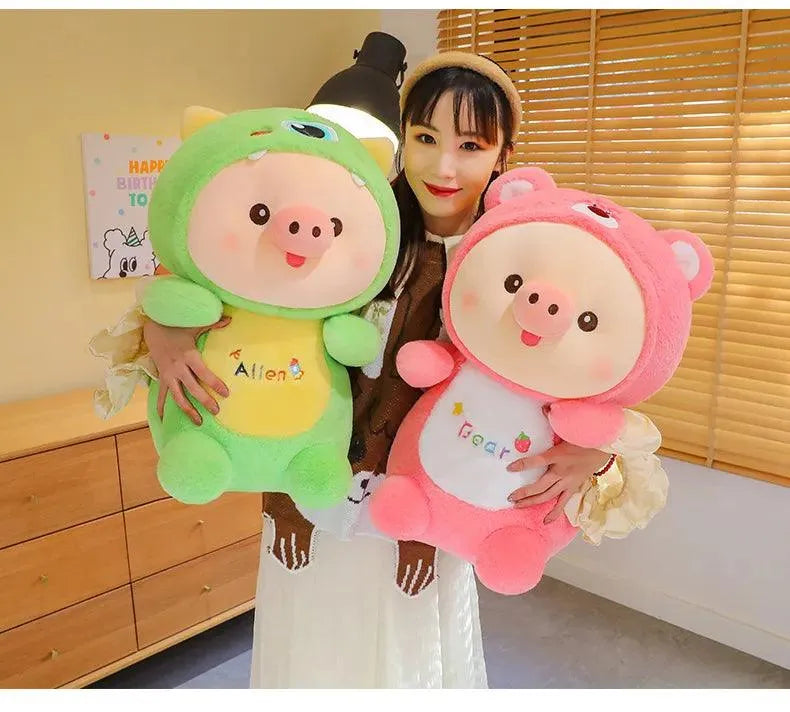 Cute Transformational Piggy Plushie - Bear Hugs