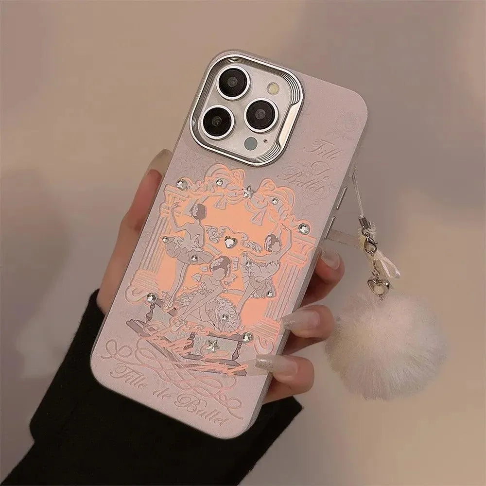 Dancing Ballerina Glitter Phone Case (For iPhones) - Bear Hugs