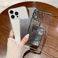 Diamond Glass Glitter Case (For iPhones) - Bear Hugs