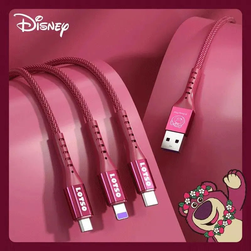 Disney 3-in-1 Fast Charging Data Cable - Bear Hugs