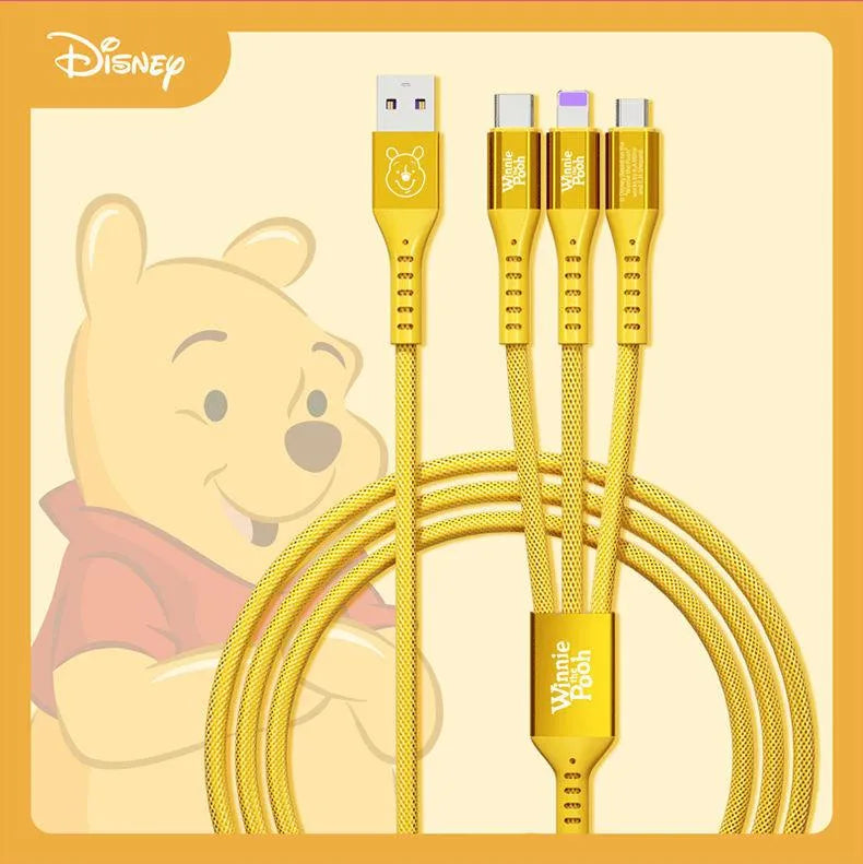 Disney 3-in-1 Fast Charging Data Cable - Bear Hugs