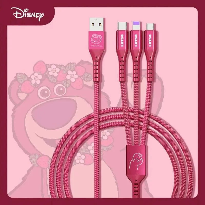 Disney 3-in-1 Fast Charging Data Cable - Bear Hugs