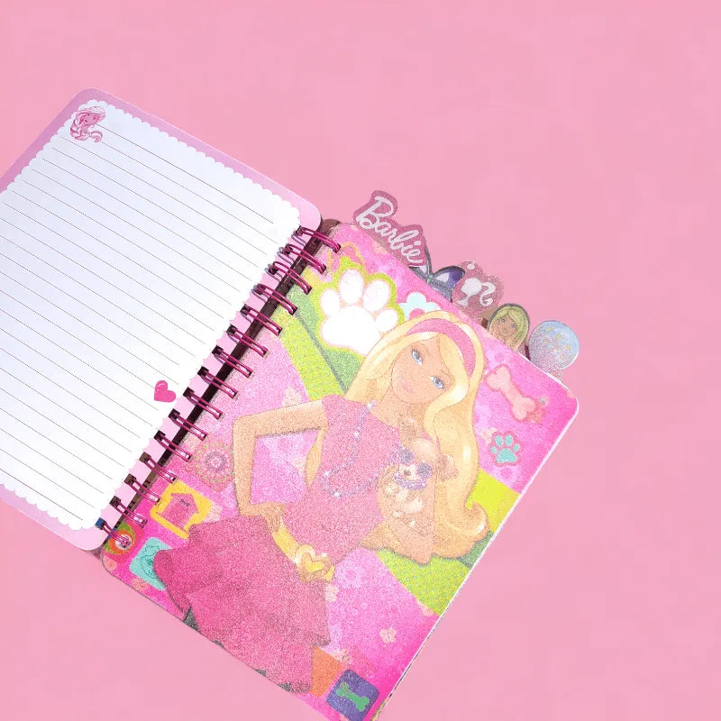 Disney Barbie Cute Spiral A7 Notebook 100 Pages - Bear Hugs