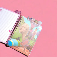 Disney Barbie Cute Spiral A7 Notebook 100 Pages - Bear Hugs