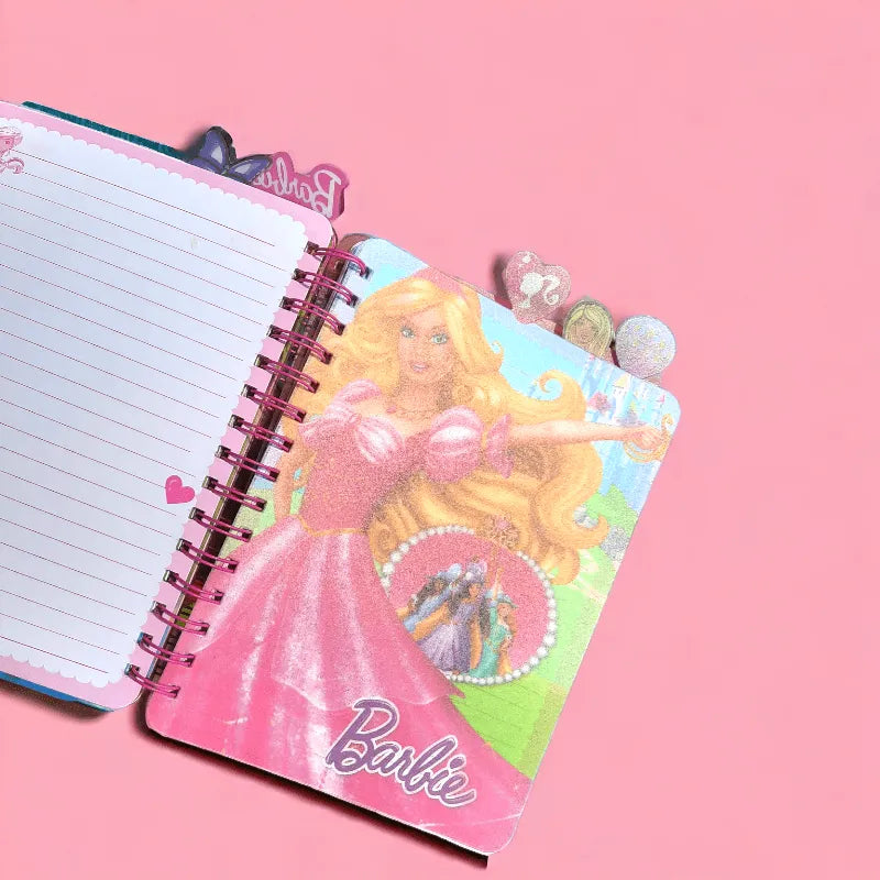 Disney Barbie Cute Spiral A7 Notebook 100 Pages - Bear Hugs