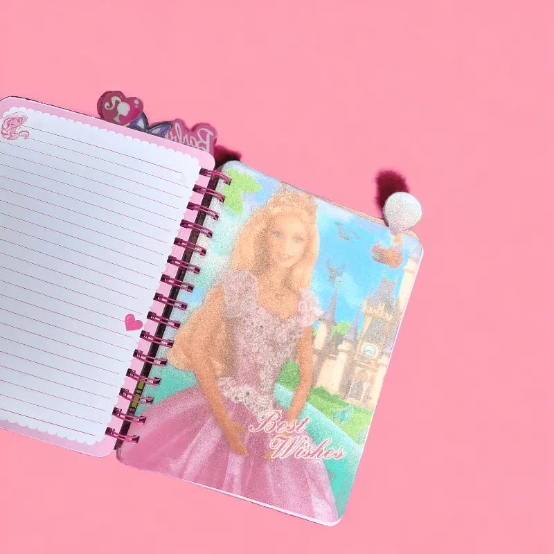 Disney Barbie Cute Spiral A7 Notebook 100 Pages - Bear Hugs