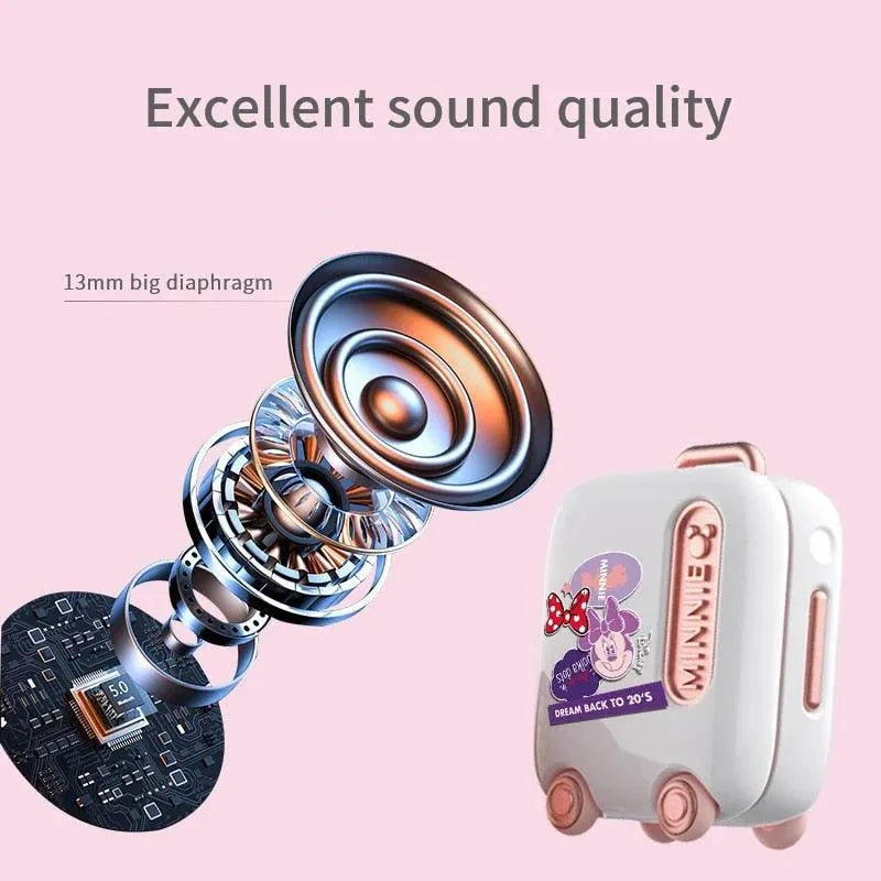 Disney D03 Suitcase Design Bluetooth Earphones - Bear Hugs