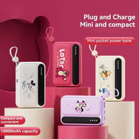 Disney Fast-Charging Power Bank With Built-in Data Cable - Bear Hugs