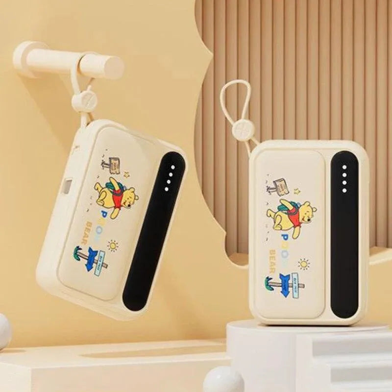 Disney Fast-Charging Power Bank With Built-in Data Cable - Bear Hugs