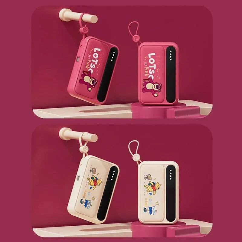 Disney Fast-Charging Power Bank With Built-in Data Cable - Bear Hugs