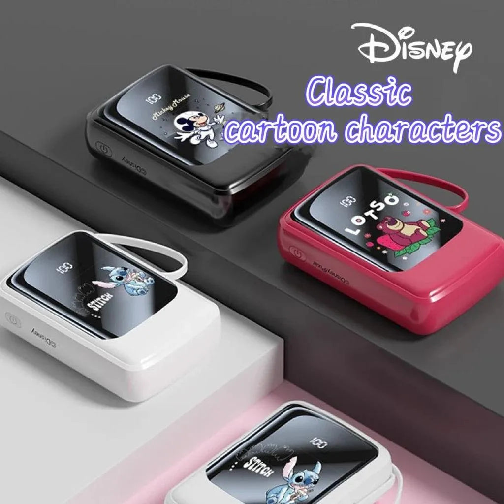 Disney Fast-Charging Power Bank With Dual Cables - Bear Hugs