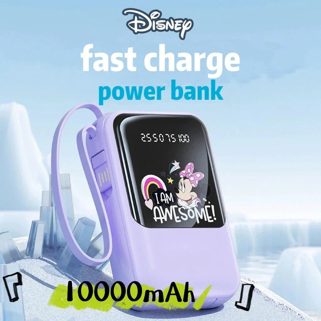 Disney Fast-Charging Power Bank With Dual Cables - Bear Hugs