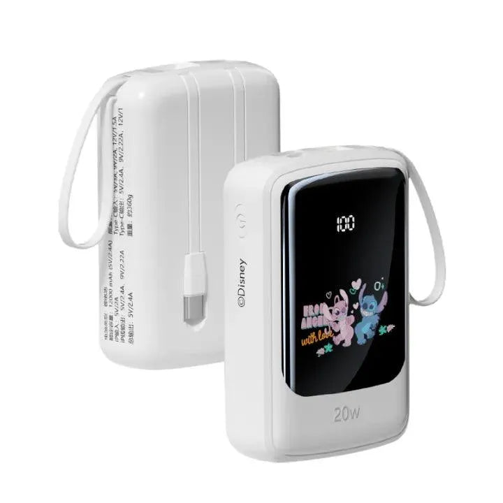 Disney Fast-Charging Power Bank With Dual Cables - Bear Hugs