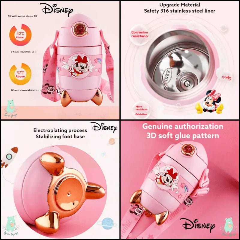 Disney Mickey & Friends Space Steel Bottle (400 ml) - Bear Hugs