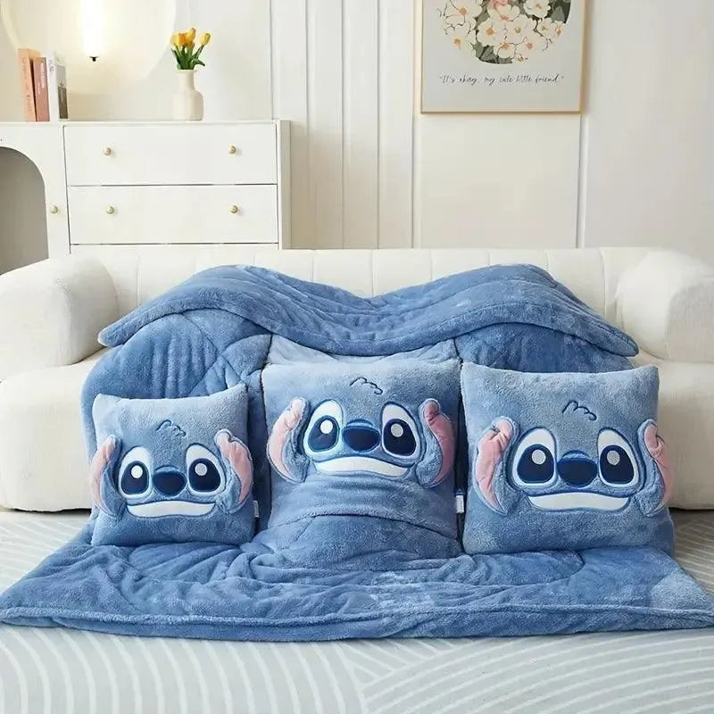 Disney Stitch 2 in 1 Pillow and Blanket Set - Bear Hugs