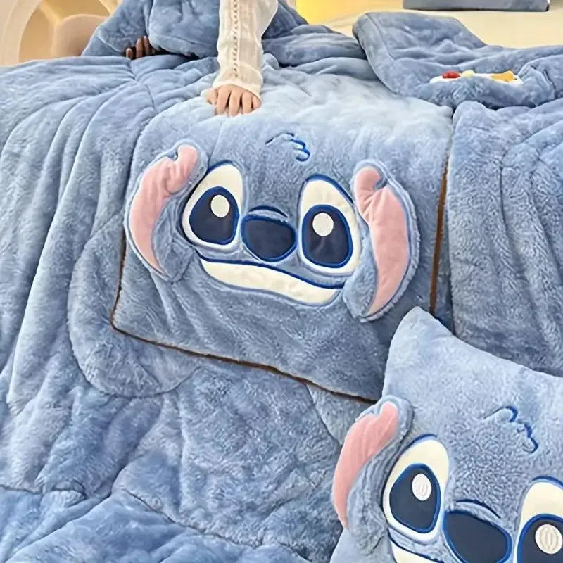 Disney Stitch 2 in 1 Pillow and Blanket Set - Bear Hugs