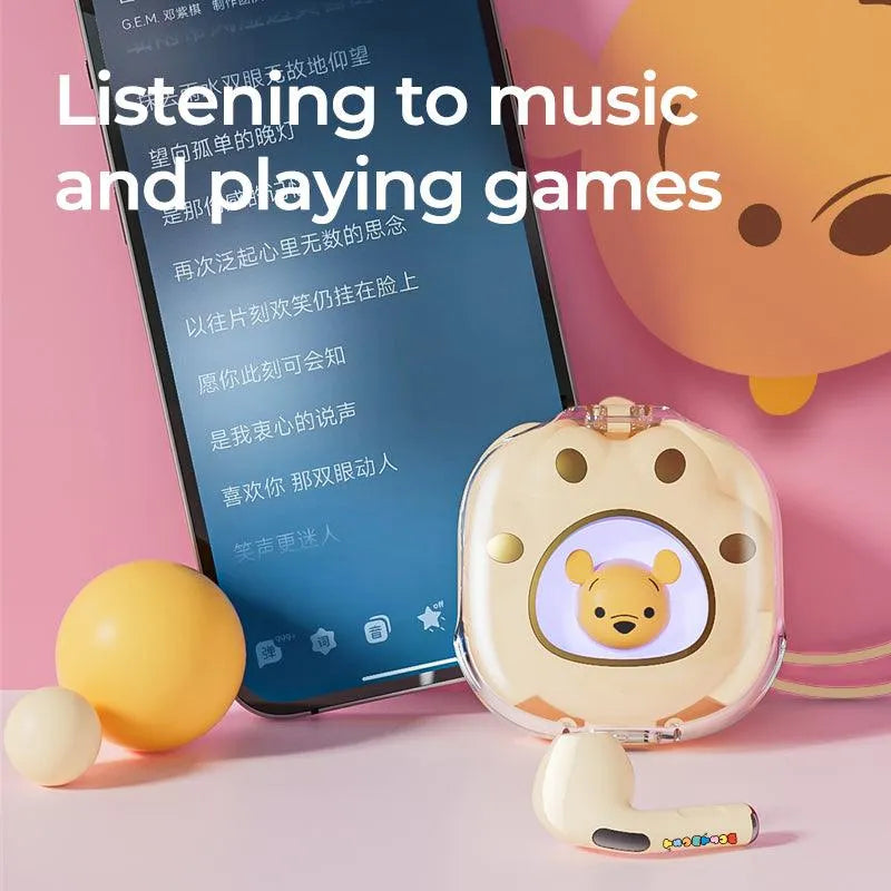 Disney Tsum Tsum E66 Bluetooth Wireless Earphones - Bear Hugs