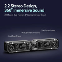 Divoom D-base Gaming Desktop 35W Speaker With Customizable RGB Lighting Effects - Bear Hugs