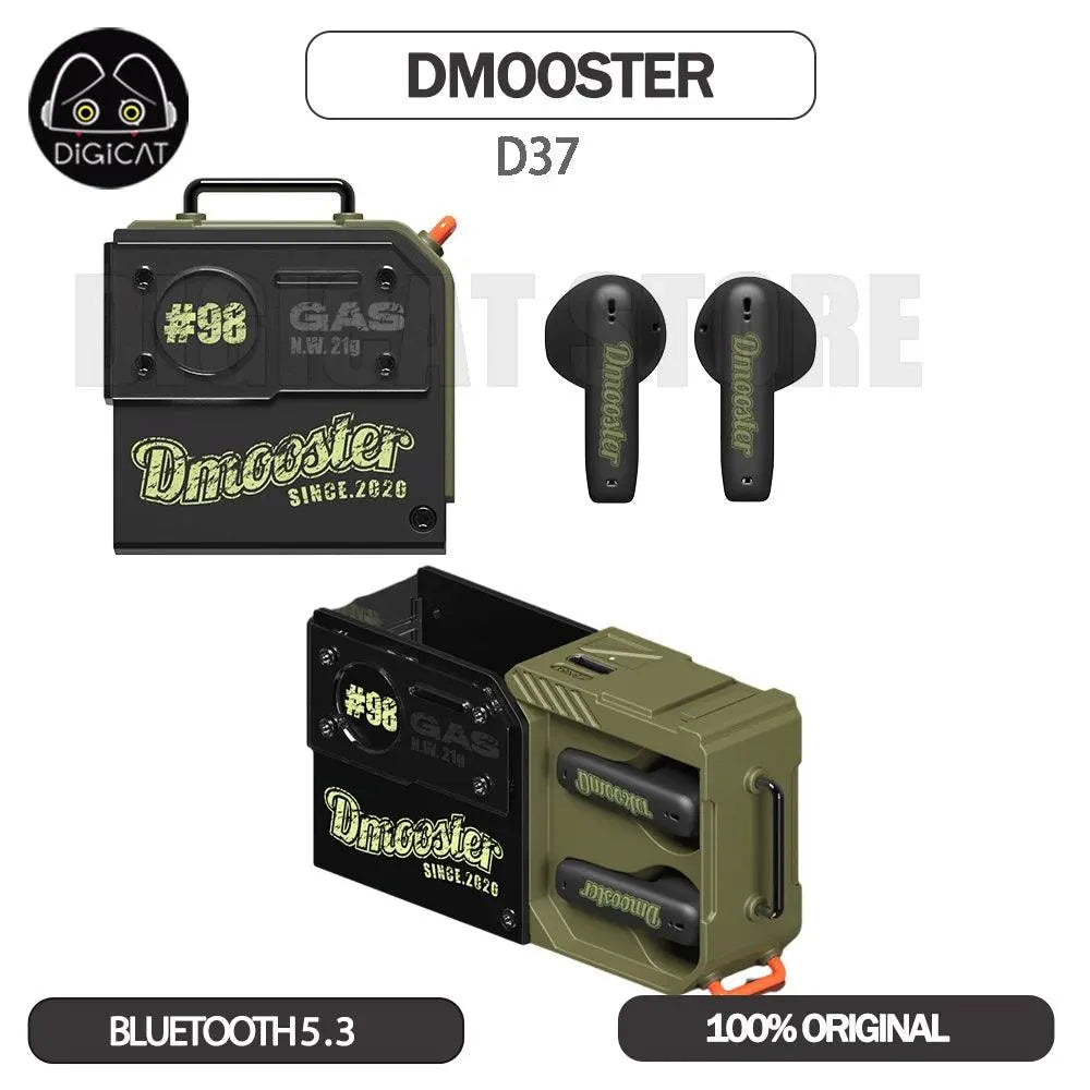 DMOOSTER D37 Tank Wireless Earphones - Bear Hugs