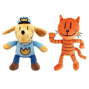 Dog Man & Petey Cat Plush Duo - Bear Hugs