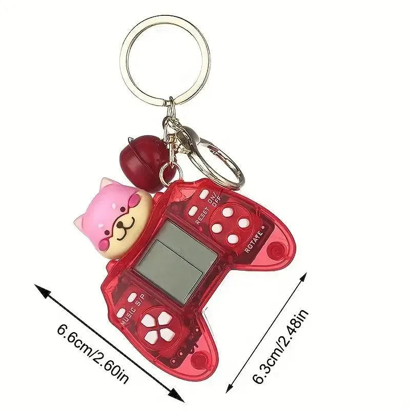 Dog Themed Retro Game Keychain - Bear Hugs