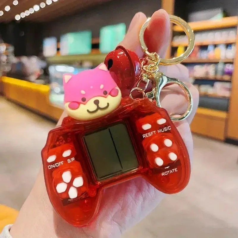 Dog Themed Retro Game Keychain - Bear Hugs