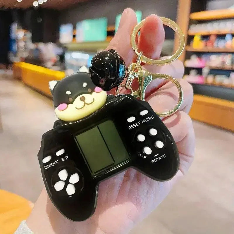 Dog Themed Retro Game Keychain - Bear Hugs