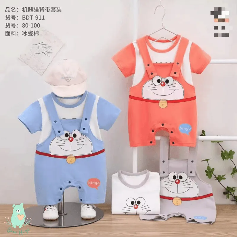 Doraemon Strap Set Dungaree - Bear Hugs